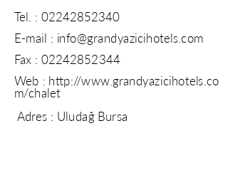 Hotel Le Chalet Yazc iletiim bilgileri